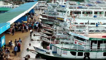 ঘূর্ণিঝড় দানা: লক্ষ্মীপুর-ভোলা-বরিশাল রুটে নৌযান চলাচল বন্ধ