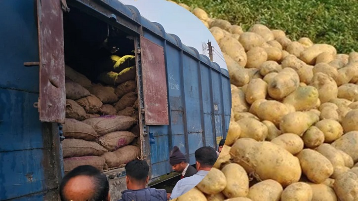 ভারত থেকে আবারও ১৯০০ টন আলু ট্রেনে এল বেনাপোল বন্দরে